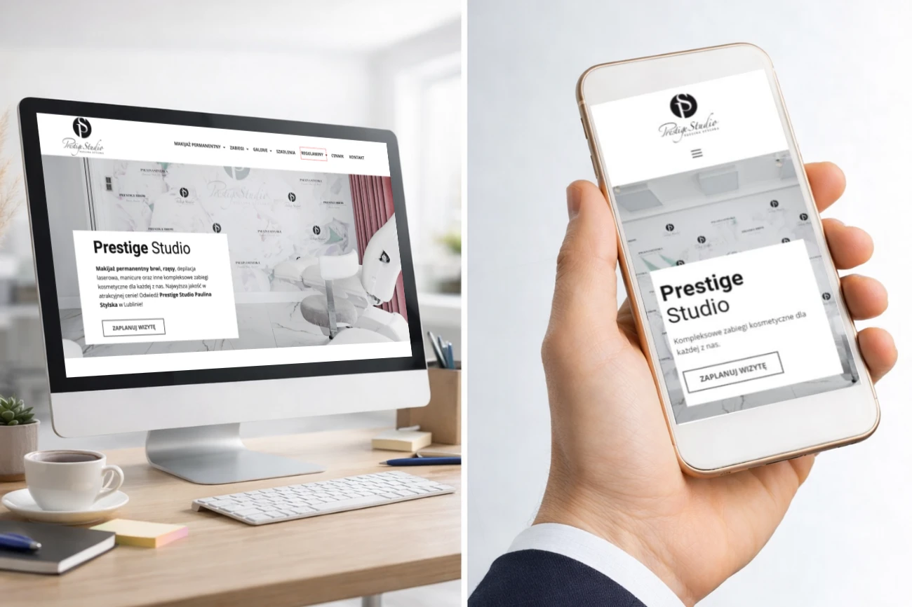 projektowanie stron internetowych Lublin - strona gabinetu kosmetycznego
